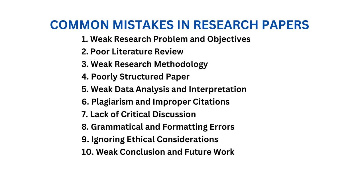 Common Mistakes in Research Papers