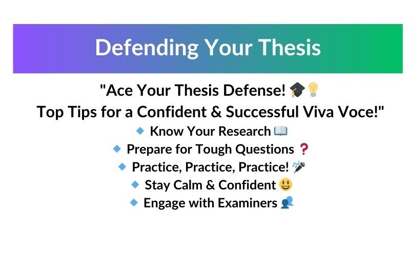 Defending Your Thesis: Tips for a Successful Viva